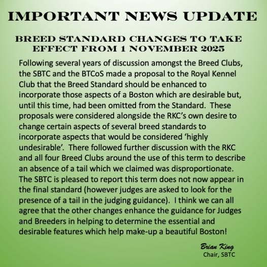 Important Breed Update